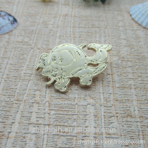 Metal Wholesale Plane Custom Gold Plated Lapel Pin animal Badge for Sale
